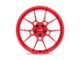 Niche Kanan Brushed Candy Red Wheel; Rear Only; 20x10 (10-14 Mustang)