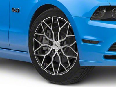 Niche Mazzanti Gloss Black with a Brushed Face and Dark Tint Wheel; 19x8.5; 35mm Offset (10-14 Mustang)