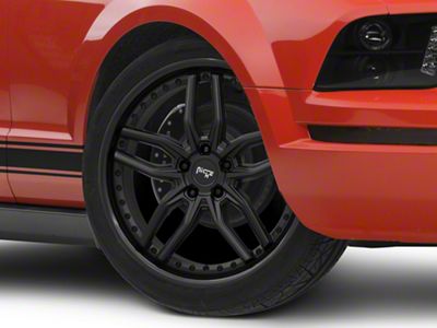 Niche Methos Gloss Black with Matte Black Lip Wheel; 20x9 (10-14 Mustang)