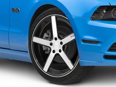 Niche Milan Gloss Black Brushed Wheel; 20x8.5; 35mm Offset (10-14 Mustang)