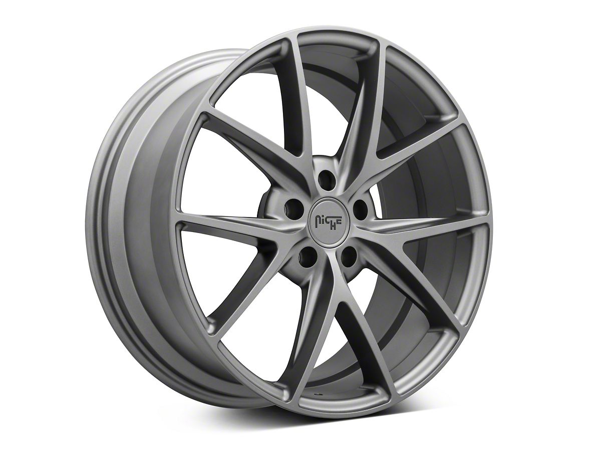 Niche Mustang Misano Matte Gunmetal Wheel; 19x8.5 M116198565+45  