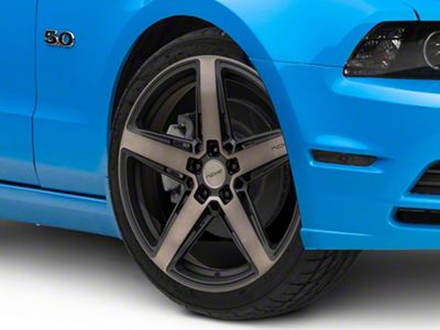 Niche Teramo Matte Black with Double Dark Tint Face Wheel; 20x9.5; 25mm Offset (10-14 Mustang)