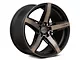 Niche Teramo Matte Black with Double Dark Tint Face Wheel; Rear Only; 20x11 (10-14 Mustang)