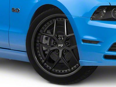 Niche Vice Gloss Black with Matte Black Lip Wheel; 20x9; 35mm Offset (10-14 Mustang)