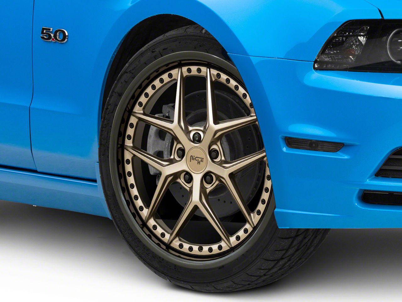 Niche Mustang Vice Matte Bronze Black Bead Ring Wheel; 20x9