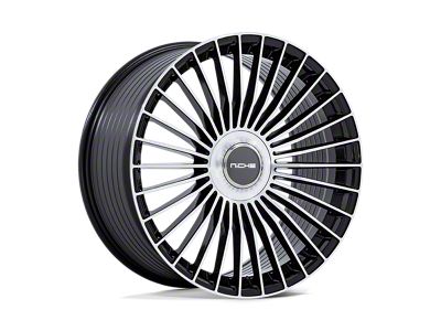Niche Serene Gloss Black with Machined Face Wheel; 22x10.5; 45mm Offset (15-23 Mustang GT, EcoBoost, V6)