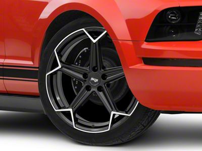 Niche Arrow Gloss Black with Brushed Face Wheel; 20x9; 35mm Offset (05-09 Mustang)