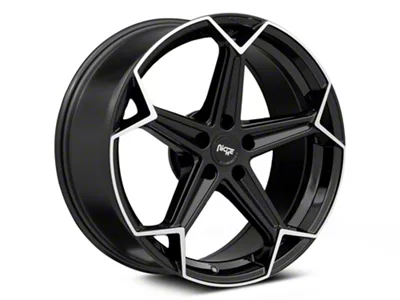 Niche Arrow Gloss Black with Brushed Face Wheel; 20x9; 18mm Offset (06-10 RWD Charger)