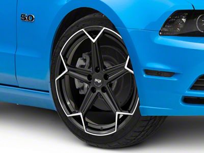 Niche Arrow Gloss Black with Brushed Face Wheel; 20x9; 35mm Offset (10-14 Mustang)