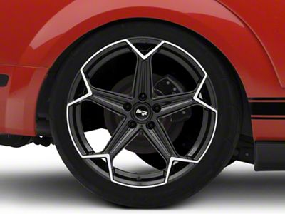 Niche Arrow Gloss Black with Brushed Face Wheel; Rear Only; 20x10.5 (10-14 Mustang)