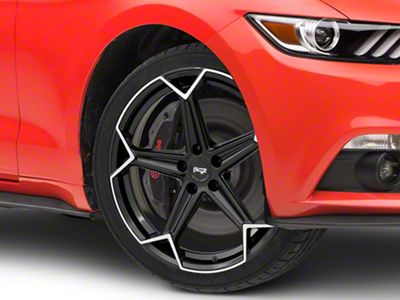 Niche Arrow Gloss Black with Brushed Face Wheel; 20x9 (15-23 Mustang GT, EcoBoost, V6)