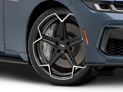 Niche Arrow Gloss Black with Brushed Face Wheel; 20x9; 35mm Offset (24-25 Mustang)
