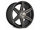 Niche Carina Matte Black Machined Double Dark Tint Wheel; 20x9 (2024 Mustang)