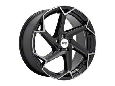 Niche Flash Gloss Black Brushed Wheel; 20x9 (2024 Mustang)