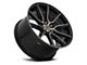 Niche Gemello Gloss Black Machined Double Dark Tint Wheel; 20x9 (2024 Mustang)
