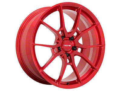 Niche Kanan Brushed Candy Red Wheel; Rear Only; 20x11 (2024 Mustang)
