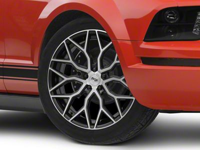 Niche Mazzanti Gloss Black with a Brushed Face and Dark Tint Wheel; 19x8.5; 35mm Offset (24-25 Mustang)