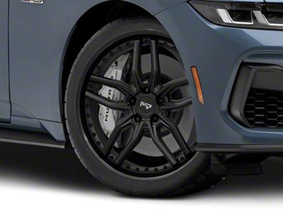 Niche Methos Gloss Black with Matte Black Lip Wheel; 20x9; 35mm Offset (24-25 Mustang)