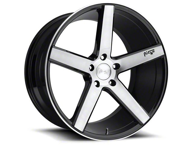 Niche Milan Gloss Black Brushed Wheel; 20x8.5 (2024 Mustang)