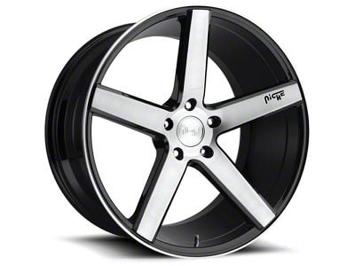 Niche Milan Gloss Black Brushed Wheel; 20x8.5 (2024 Mustang)