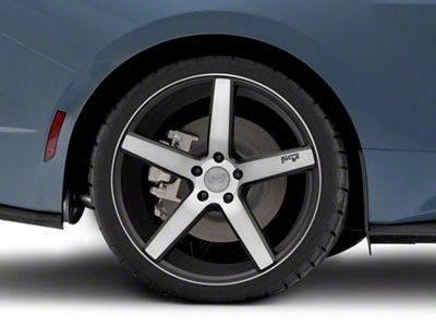 Niche Milan Matte Black Machined Wheel; Rear Only; 20x10; 40mm Offset (24-25 Mustang)
