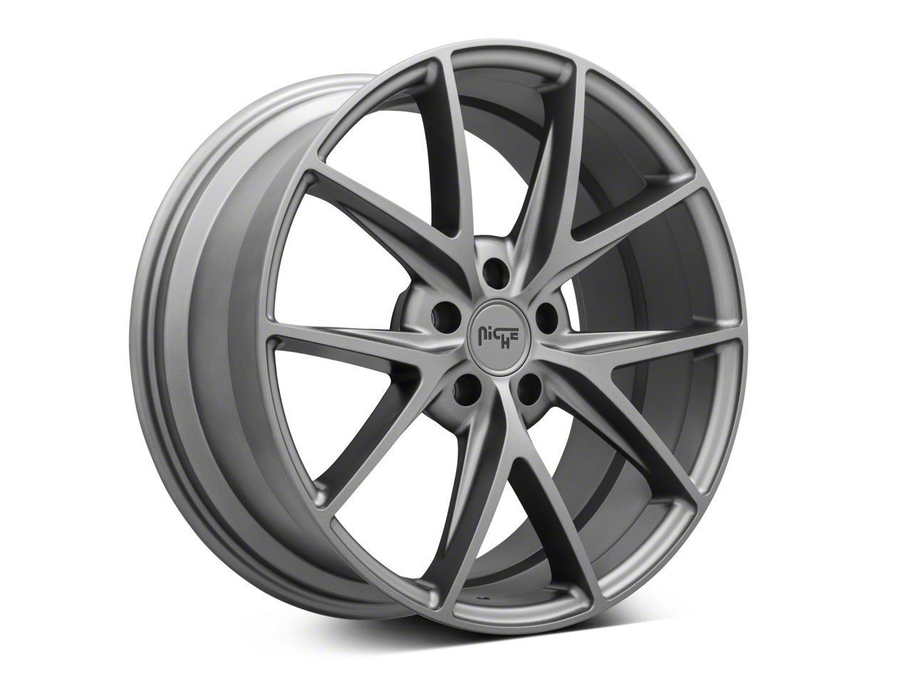 Niche Mustang Misano Matte Gunmetal Wheel; 19x8.5; 45mm Niche Mustang Misano Matte Gunmetal Wheel; 19x8.5; 45mm