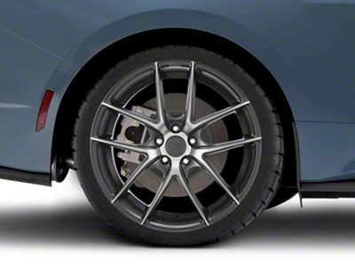Niche Targa Black Machined with Dark Tint Wheel; Rear Only; 20x10 (2024 Mustang)