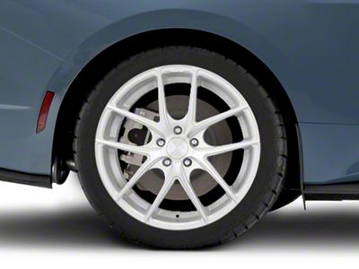 Niche Targa Matte Silver Wheel; Rear Only; 19x9.5; 35mm Offset (24-25 Mustang)