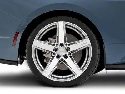 Niche Teramo Anthracite Brushed Face Tint Clear Wheel; Rear Only; 20x11; 50mm Offset (24-25 Mustang)