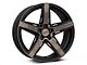 Niche Teramo Matte Black with Double Dark Tint Face Wheel; Rear Only; 20x11 (2024 Mustang)