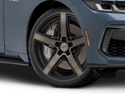Niche Teramo Matte Black with Double Dark Tint Face Wheel; 20x9.5; 35mm Offset (24-25 Mustang)