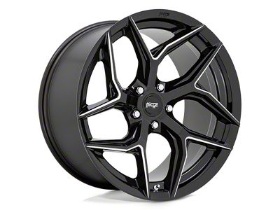 Niche Torsion Gloss Black Milled Wheel; 20x9 (2024 Mustang)