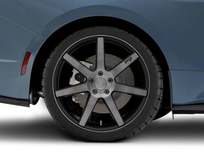 Niche Verona Double Dark Wheel; Rear Only; 20x10; 40mm Offset (24-25 Mustang)