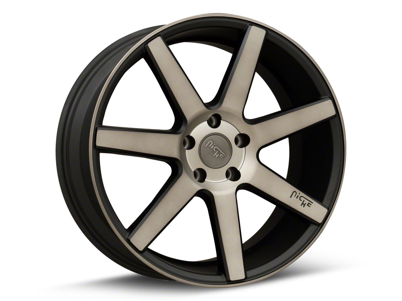 レビューの多い高評価商品特集！ Niche Mustang 19x8.5 Wheel; Machined Black Matte Verona 靴