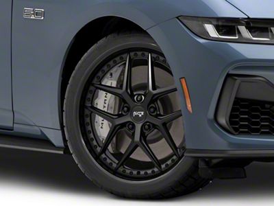 Niche Vice Gloss Black with Matte Black Lip Wheel; 20x9; 35mm Offset (24-25 Mustang)