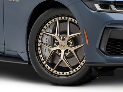 Niche Vice Matte Bronze Black Bead Ring Wheel; 20x9; 35mm Offset (24-25 Mustang)