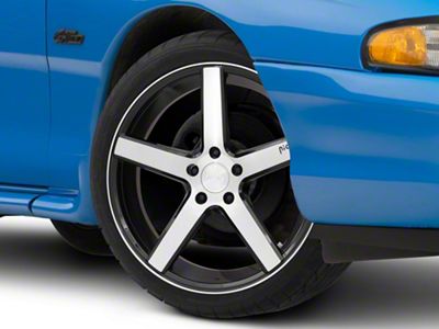 Niche Milan Gloss Black Brushed Wheel; 19x8.5; 35mm Offset (94-98 Mustang)
