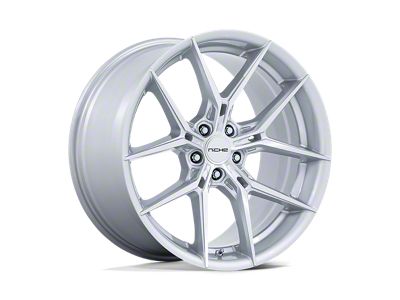 Niche Prodigy 5 Silver with Machined Face Wheel; 20x9; 35mm Offset (94-98 Mustang)