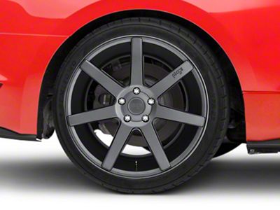 Niche Verona Anthracite Wheel; Rear Only; 20x10; 40mm Offset (15-23 Mustang GT, EcoBoost, V6)