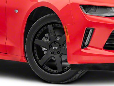 Niche Altair Gloss Black with Matte Black Lip Wheel; 20x9; 35mm Offset (16-24 Camaro)