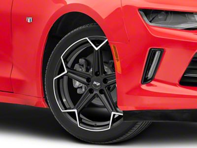 Niche Arrow Gloss Black with Brushed Face Wheel; 20x9; 35mm Offset (16-24 Camaro)