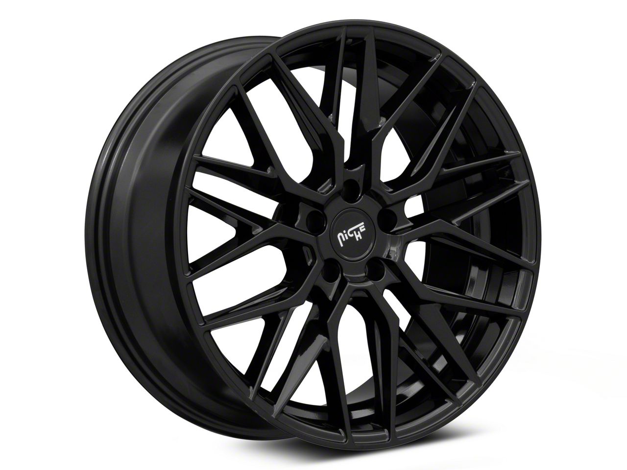 Niche Camaro Gamma Gloss Black Wheel; 20x9; 35mm Offset Niche Camaro Gamma Gloss Black Wheel; 20x9; 35mm Offset