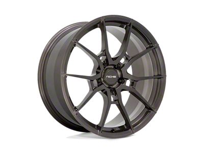 Niche Kanan Brushed Candy Smoke Wheel; Rear Only; 20x11.5; 52mm Offset (16-24 Camaro, Excluding ZL1)