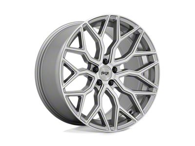 Niche Mazzanti Anthracite Brushed Tint Clear Wheel; 22x10; 30mm Offset (16-24 Camaro, Excluding SS w/ 6-Piston Front Calipers & ZL1)