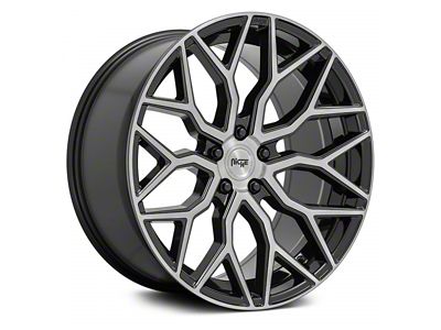 Niche Mazzanti Gloss Black Brushed Face Wheel; 20x9; 35mm Offset (16-24 Camaro)