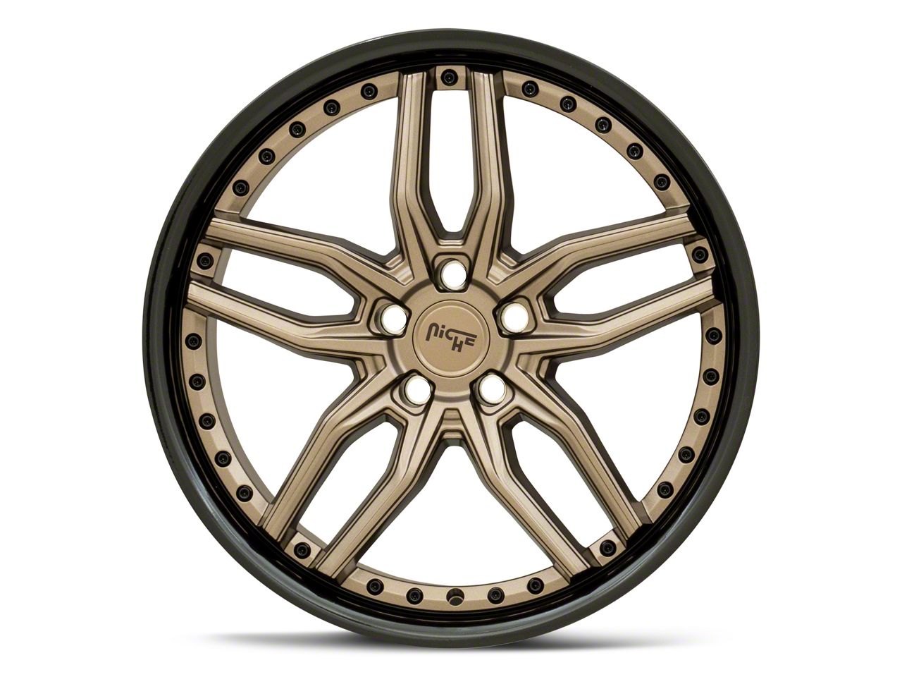 Niche Camaro Methos Matte Bronze with Black Bead Ring Wheel