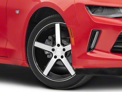 Niche Milan Gloss Black Brushed Wheel; 20x8.5; 35mm Offset (16-24 Camaro)