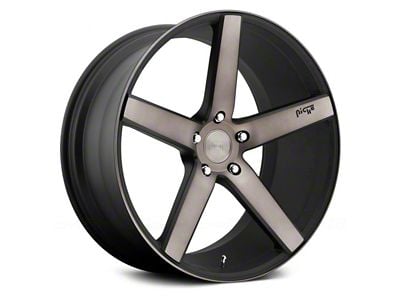 Niche Milan Matte Black Machined with Double Dark Tint Wheel; 20x8.5 (16-24 Camaro)
