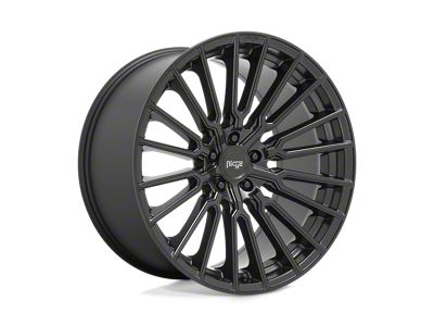 Niche Premio Matte Black Wheel; 22x10; 30mm Offset (16-24 Camaro, Excluding SS w/ 6-Piston Front Calipers & ZL1)