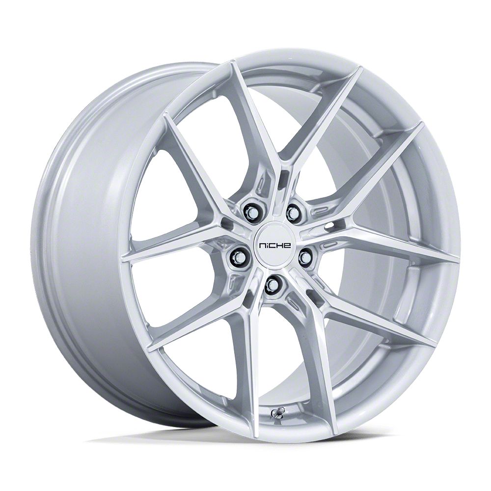Niche Camaro Prodigy 5 Silver with Machined Face Wheel; Rear